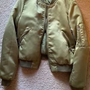 Olive Green Bomber Jacket